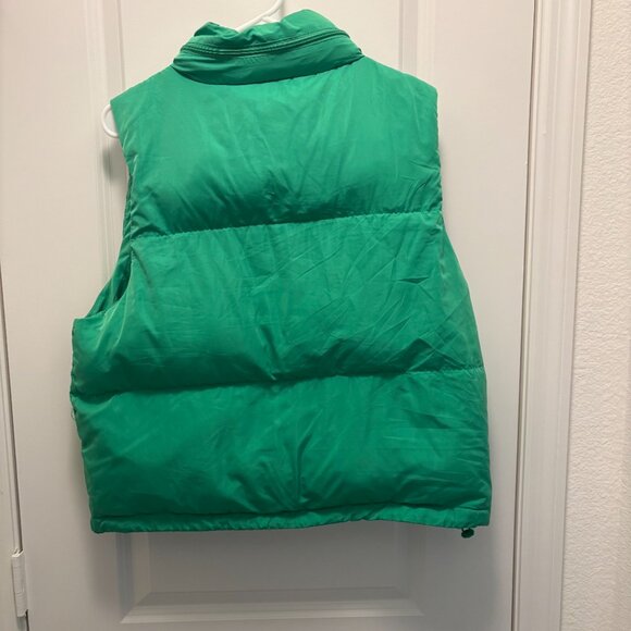 Forever 21 PANTONE Puffer Vest Size Large Neon Green EUC - Picture 8 of 8